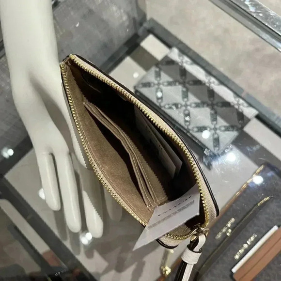 Corner Zip Wristlet With Coach Stripe - Picture 8 of 9